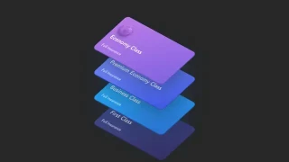 CSS3 3D银行卡片层叠特效