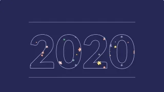 2020数字填充背景CSS3动画