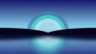 纯css3彩虹水面倒影背景特效