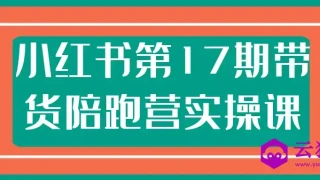 小红书第17期带货陪跑营实操课