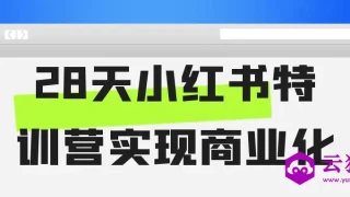 28天小红书特训营实现商业化