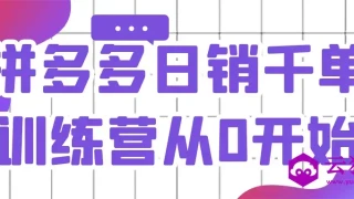 拼多多日销千单训练营从0开始