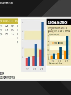 数据分析背景填充柱形图Excel模板