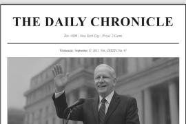 复古单面报纸怀旧报纸图片排版