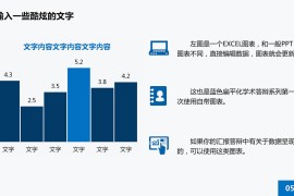 直接编辑数据PPT柱形图模板