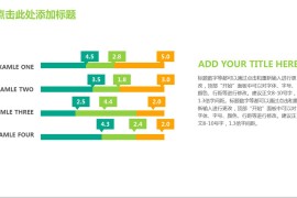 清新活泼条形图数据图表