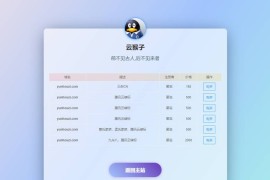 域名出售源码下载PHP域名出售页面源码单页域名展示引导页源码