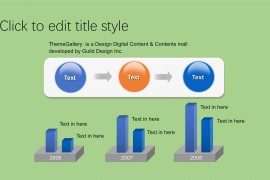 大气欧美商务对比柱形图PPT图表