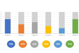 柱状图走势PPT图表