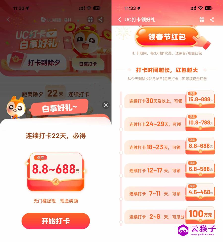 UC浏览器连续打卡必得8.8亓,第1张 UC浏览器连续打卡必得8.8亓,第1张