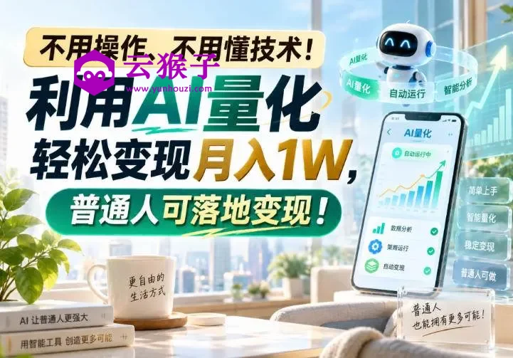 利用AI量化轻松变现月入1W,普通人可落地变现,不用操作、不用懂技术!,第1张 利用AI量化轻松变现月入1W,普通人可落地变现,不用操作、不用懂技术!,第1张